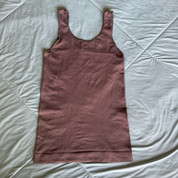 Tops - Women's Tan Mauve Stretch Tank Top